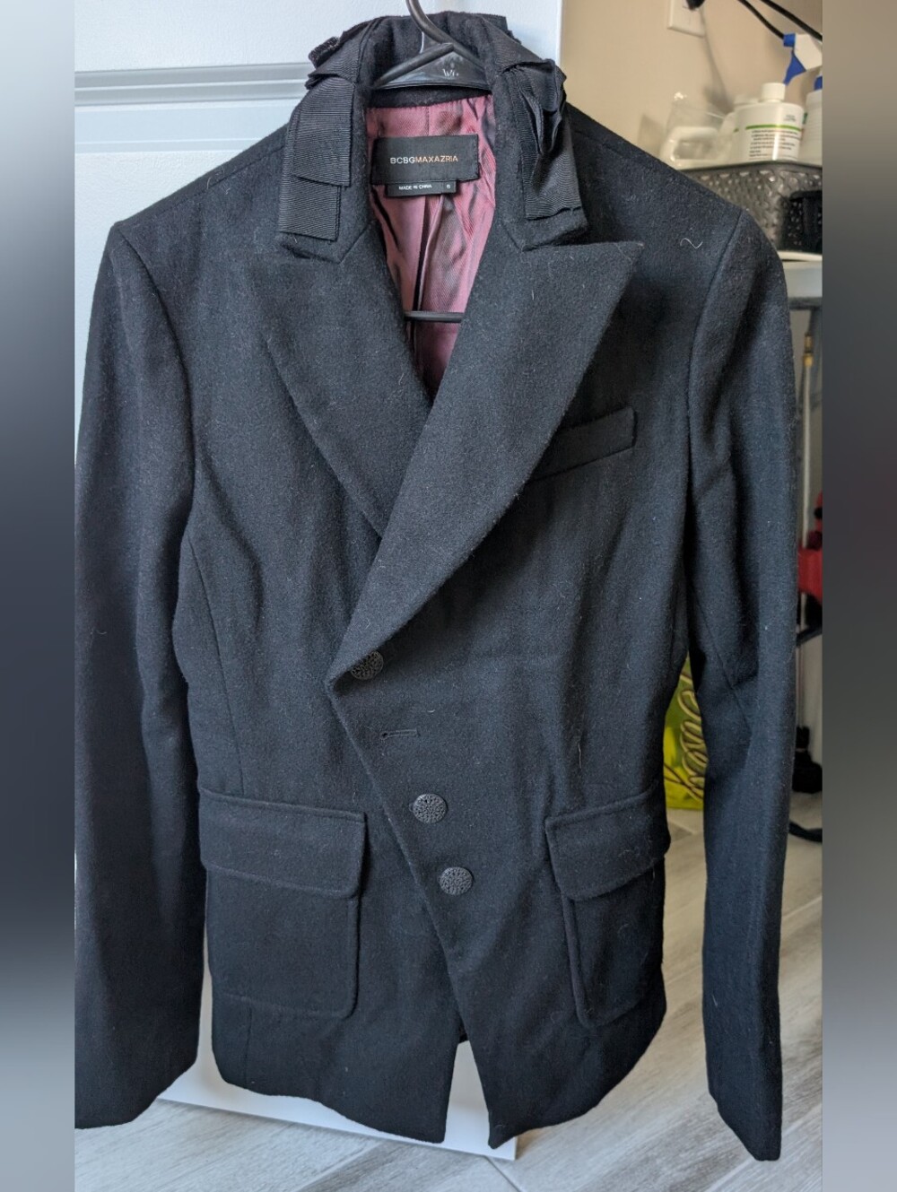 BCBGMaxazria Women's Peacoat, Size Small